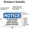 Signmission Classified Area Vehicle Entry Permit Required OSHA Notice Sign, Vinyl Decal, 10in W x 7in L, 2PK OS-2PACK-NS-D-710-L-10606 - alternate 6